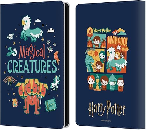 Miniatura 53 de Head Case Designs Harry Potter Hermione Ron Spell Deathly Hallows I - Funda de piel tipo cartera compatible con Kindle Paperwhite 1/2/3 Hechizo