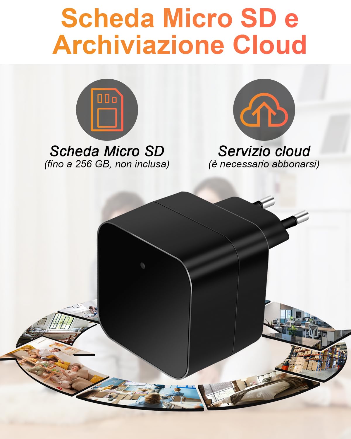 UYIKOO Telecamera Nascosta WiFi, 5G Mini Telecamera Spia Senza Fili Caricatore USB, Microcamera Spia Spy Cam 1080P HD Rilevazione del Movimento Videocamera Controllo Tuyasmart App per Casa Ufficio