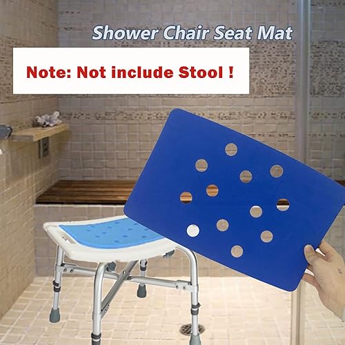 Miniatura 5 de Alfombrilla de asiento para silla de baño, cojín de banco de ducha para ancianos, almohadilla de espuma EVA antideslizante con adhesivo para