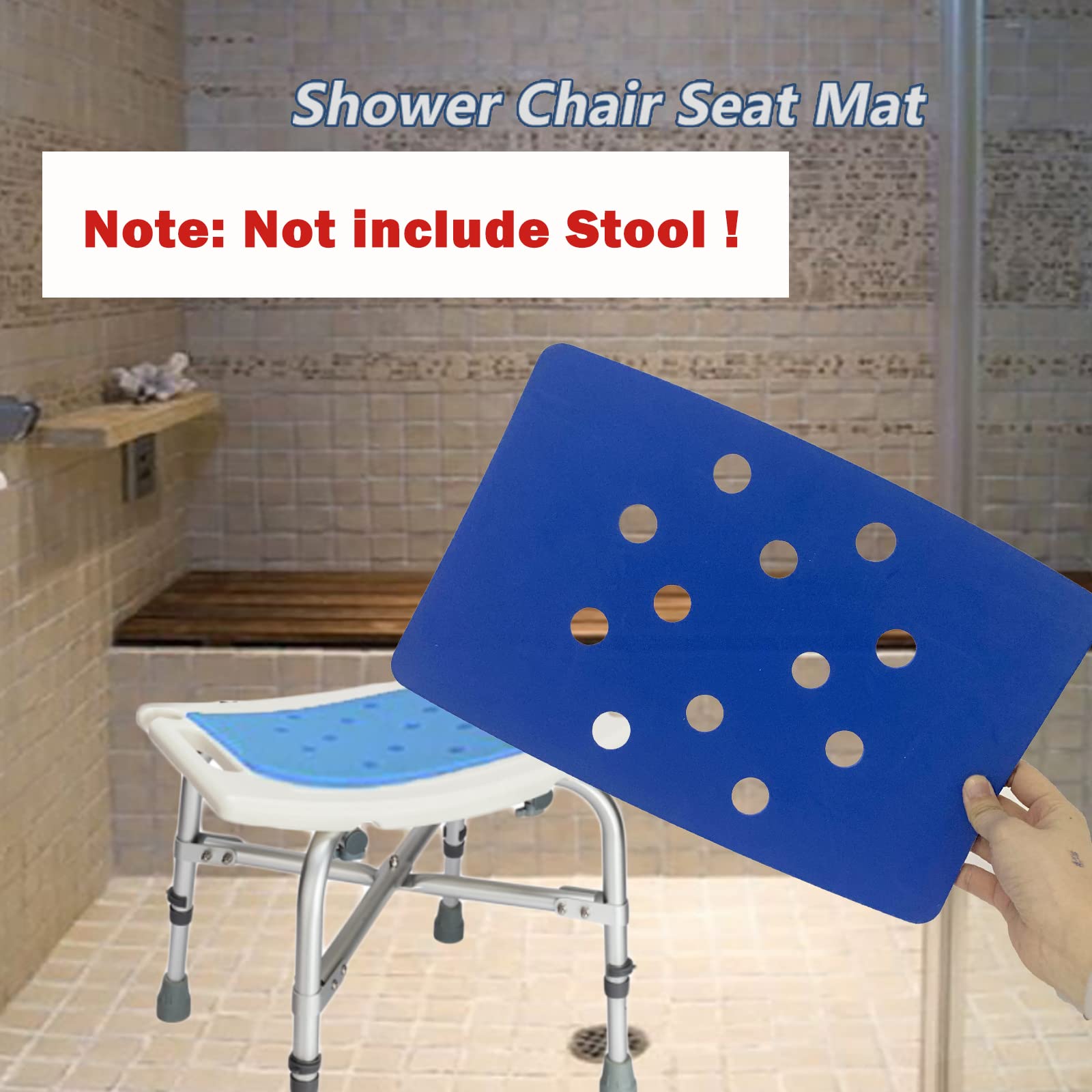 Cuscino Per Sedia Da Doccia In Rete 4D - Morbido E Impermeabile | Per Anziani E Disabili, 38x35 Cm - Foto 7