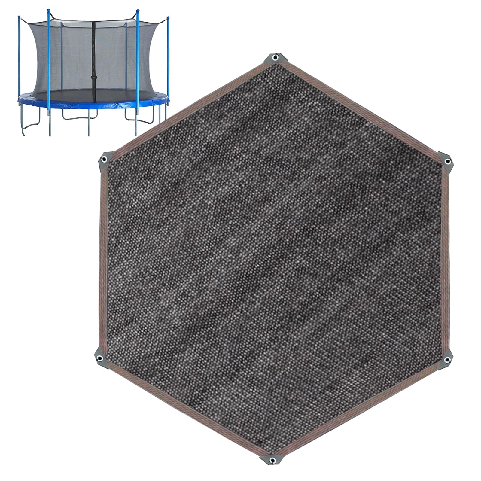 Rete Parasole per Trampolino, Ø 183 244 305 366 427 cm Copertura Parasole per Trampolino, Copertura per Trampolino, Resistente ai Raggi UV & Antistrappo, Accessor-i per T-rampolino