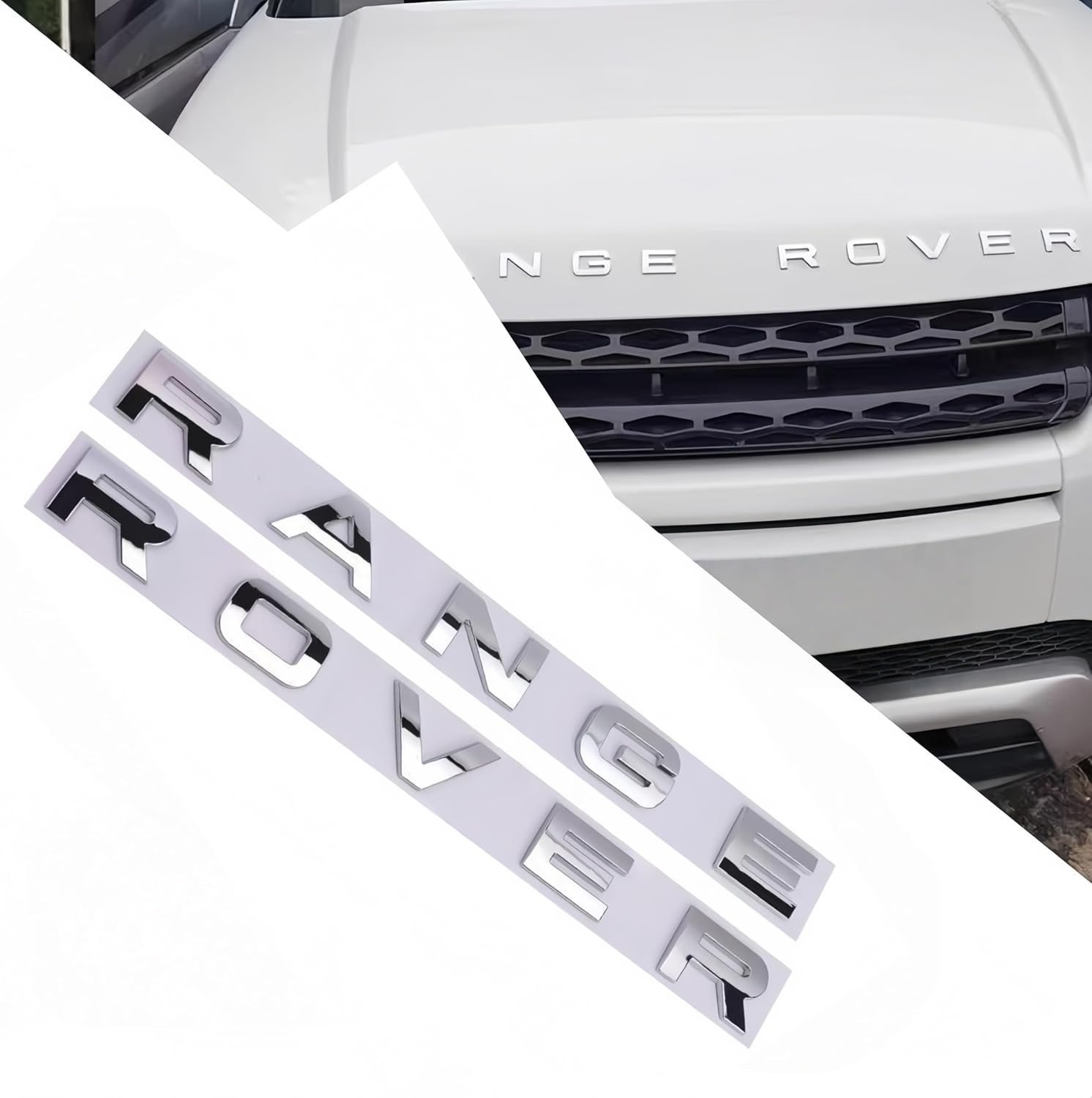 for Range Rover Emblem 3D Letters Replacement Part Badge Sticker Rear Body Decal Accessory (Black)