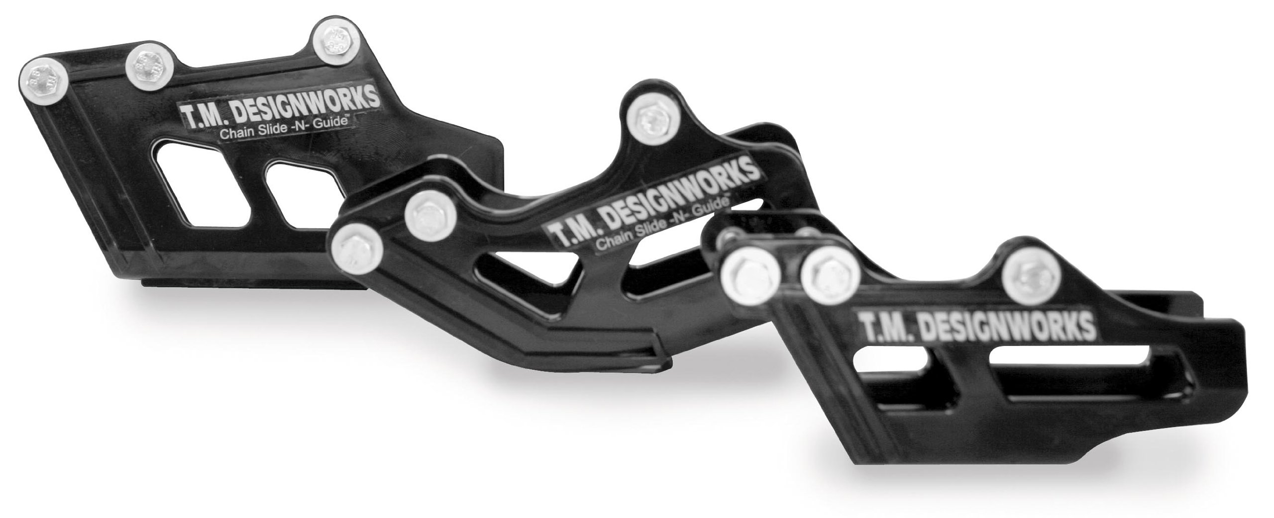 T.M. Designworks Factory 2 Chain Guide Black for Kawasaki KX 09-11