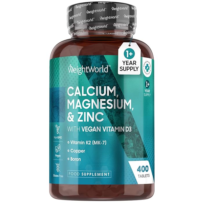 Buy Calcium Magnesium Zinc Vitamin D3 K2 1+ Year Supply (One A Day