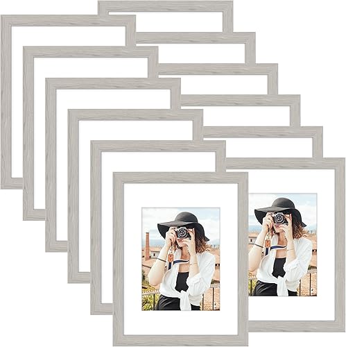 Miniatura 59 de Picrit - Juego de 12 portarretratos de 5 x 7 pulgadas para colgar en la pared o exhibir sobre una mesa, para fotos de 4 x 6 con paspartú o 5 x 7