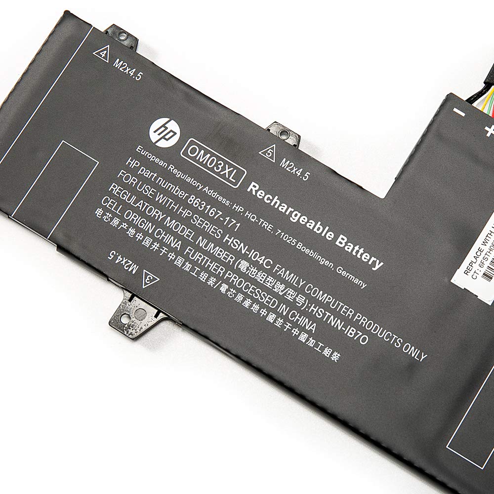 HP OM03XL Laptop Battery replaceable for HP EliteBook X360 1030 G2 Y8Q67EA Y8Q89EA Z2W62EA Series 863167-171 863167-1B1 863280-855 HSTNN-IB70 HSTNN-IB7O HSTNN-1B70 HSN-I04C OMO3XL 0MO3XL OM03057XL