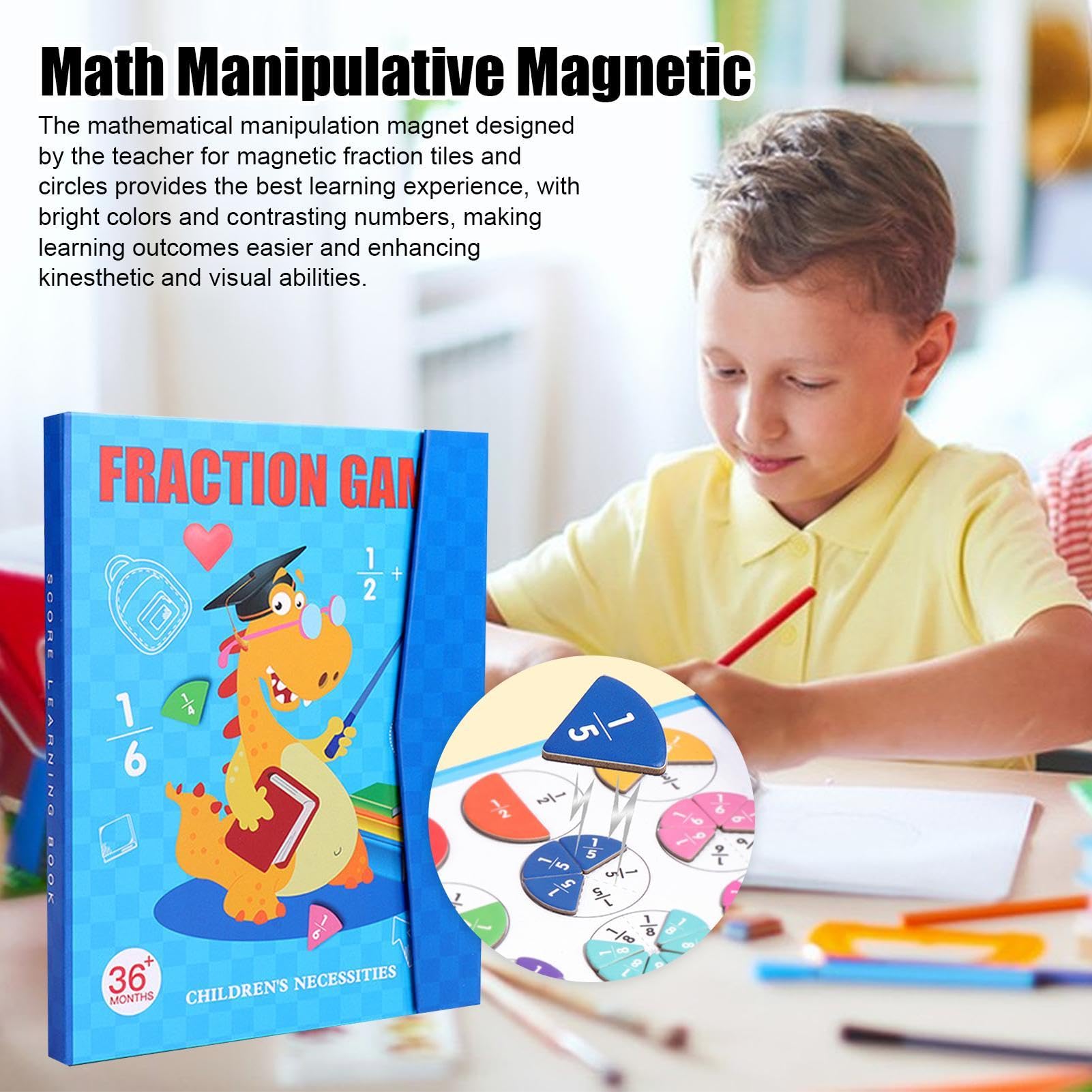 Tuiles Magnétiques De Fractions – Plateau Magnétique, Jeu éducatif 6-12 Ans, Pour Classe Ou Maison