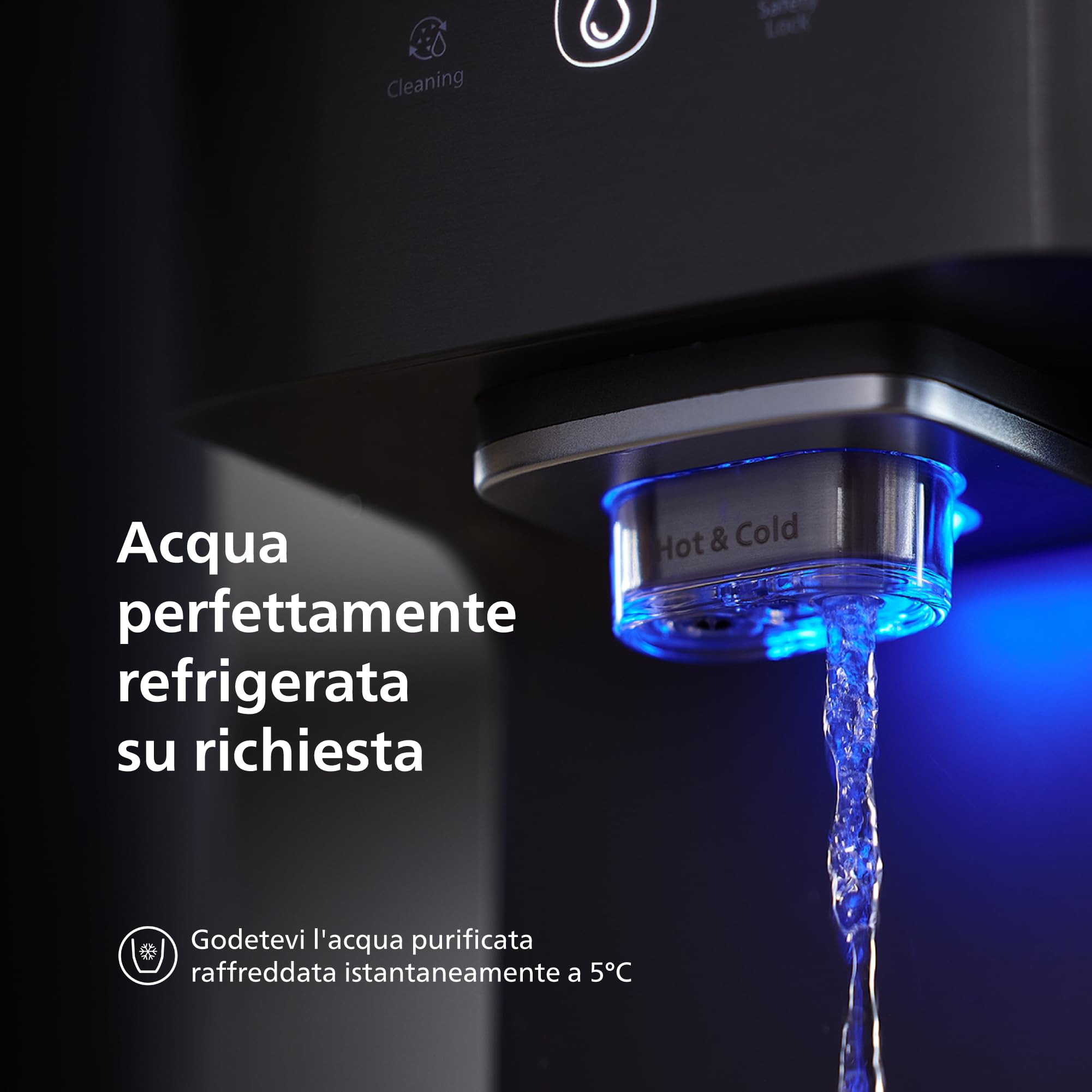 Philips Water ADD6921DG Stazione dell'acqua a osmosi inversa: rimuove fino a 110 sostanze, riscaldamento e raffreddamento istantanei, durata del filtro di 1 anno