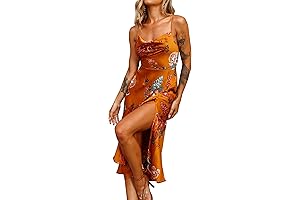 Formal Dress Patterns & Women's Sleeveless Spaghetti Strap Satin Wedding Guest Party Dress