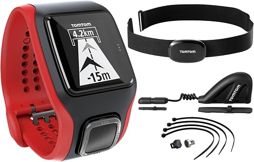 TomTom Multi-Sport Cardio Orologio GPS con Cardiofrequenzimetro e Altimetro  Barometrico Integrati, Fascia Cardio, Sensore Cadenza/Velocità Bluetooth  Smart, Rosso/Nero : Amazon.it: Sport e tempo libero