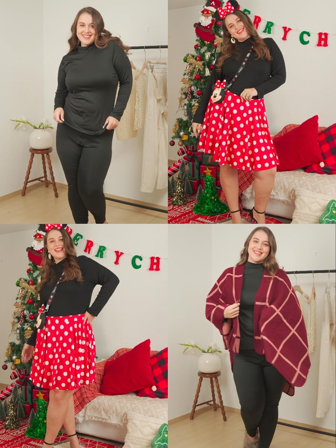 FOREYOND Plus Size Mock Turtleneck Tops for Women Long Sleeve Mock Neck Shirt Lightweight Base Layer Slim Fit Underwear - Image 2