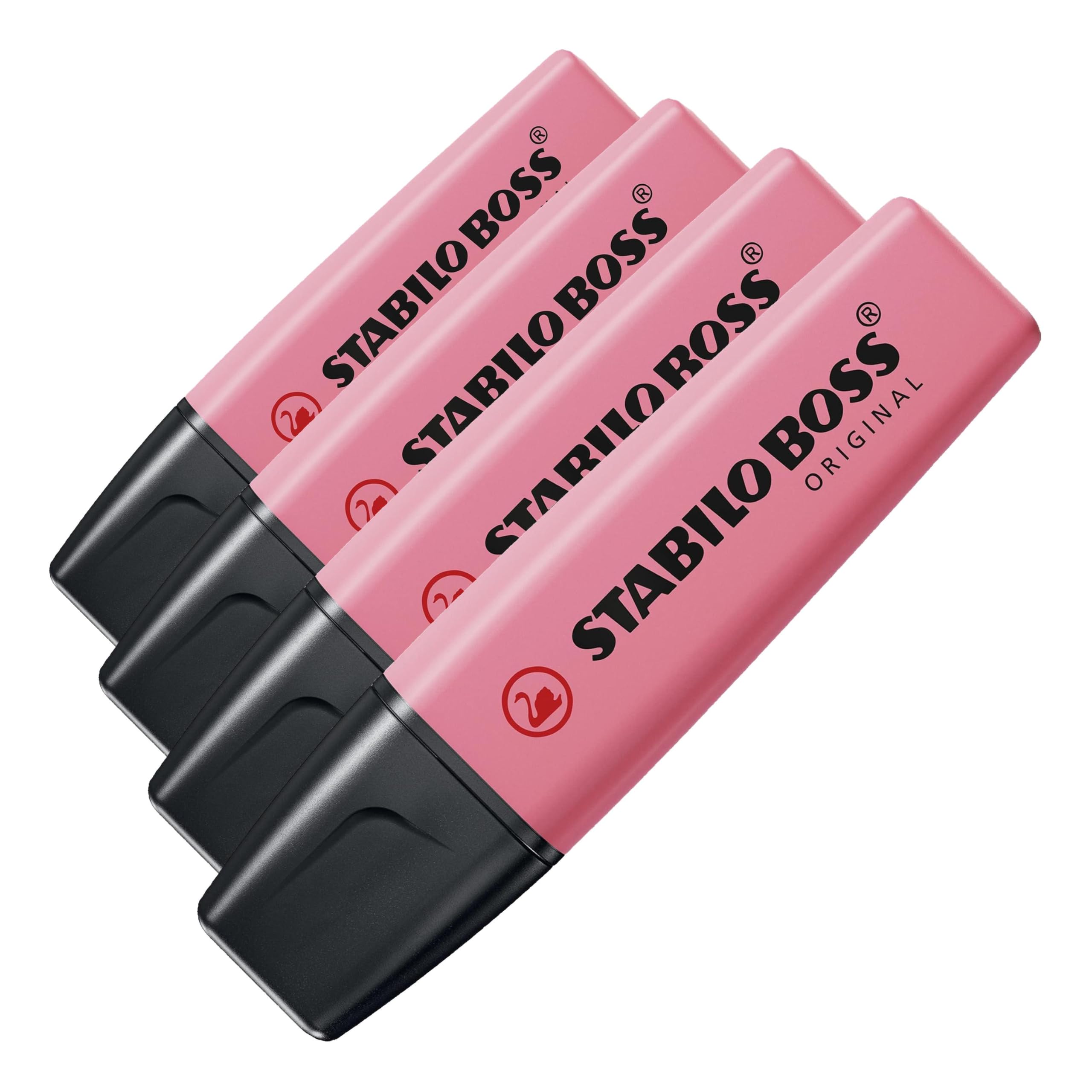 STABILO BOSS Original Pastel Highlighter, Cherry Blossom Pink,5mm,70/150 (Pack of 4)