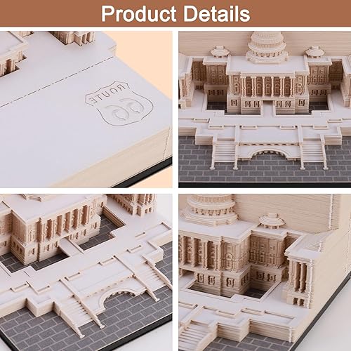 Miniatura 6 de Bloc de notas 3D, papel de construcción desgarrado a mano, exquisita nota adhesiva antiadherente creativa, notas de publicación de bricolaje, 165