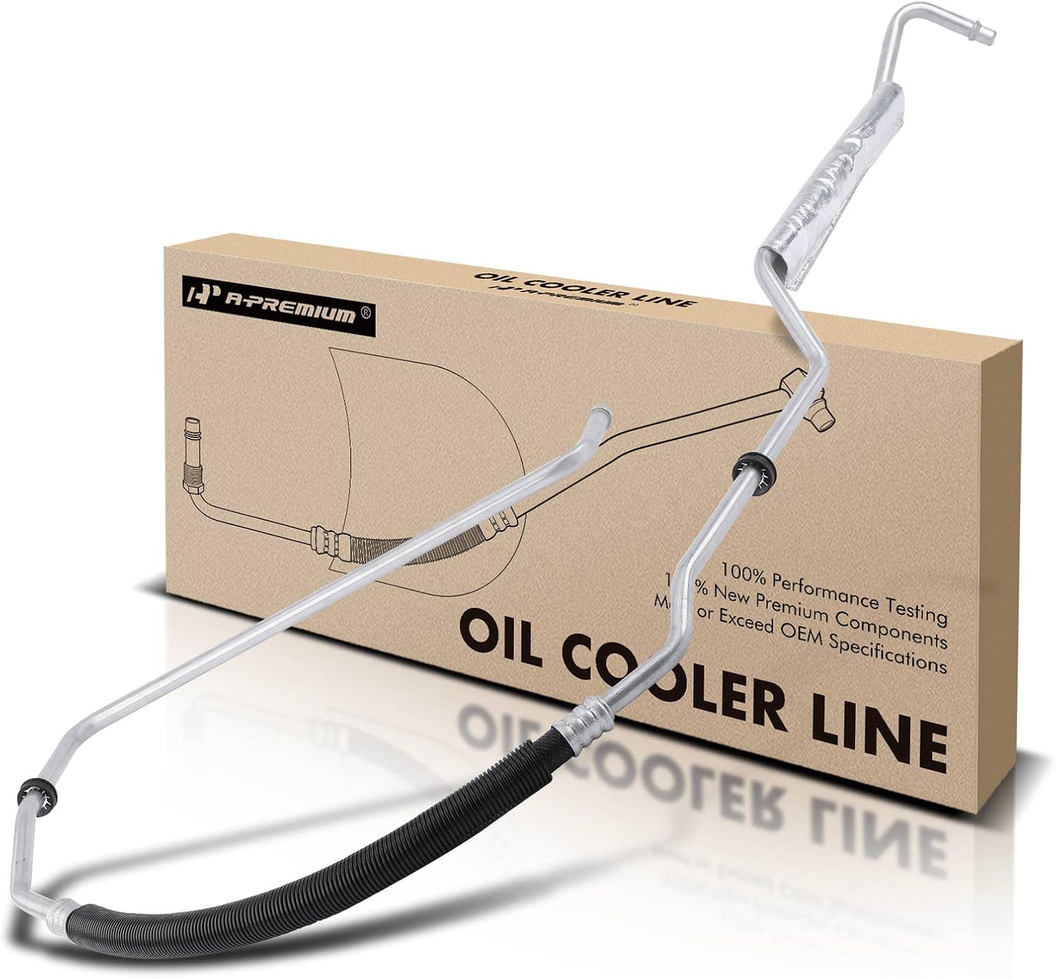 A-Premium Automatic Transmission Oil Cooler Line Hose Assembly Compatible with Chevrolet C4500 Kodiak C5500 Kodiak GMC C4500 Topkick C5500 Topkick