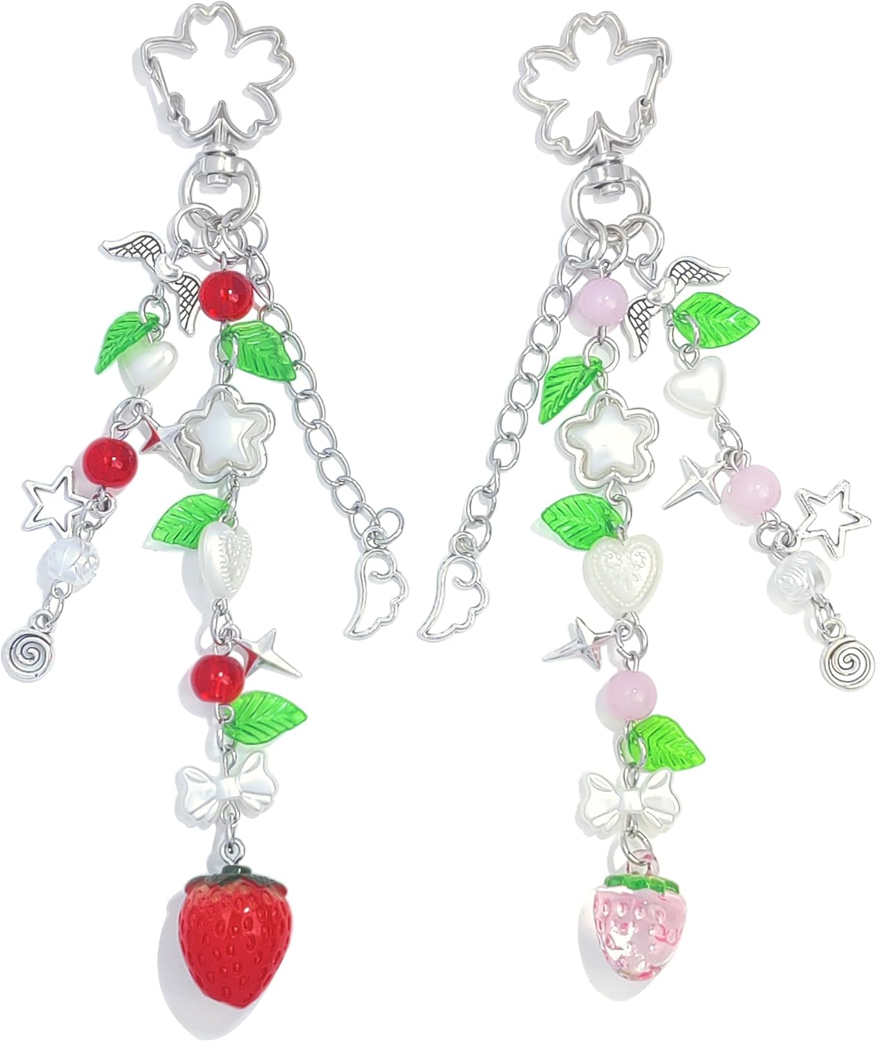 Cute Pink Keychain,Fuzzy Cat Keychain Aesthetic Y2K KeychainStylish KeychainsAccessories