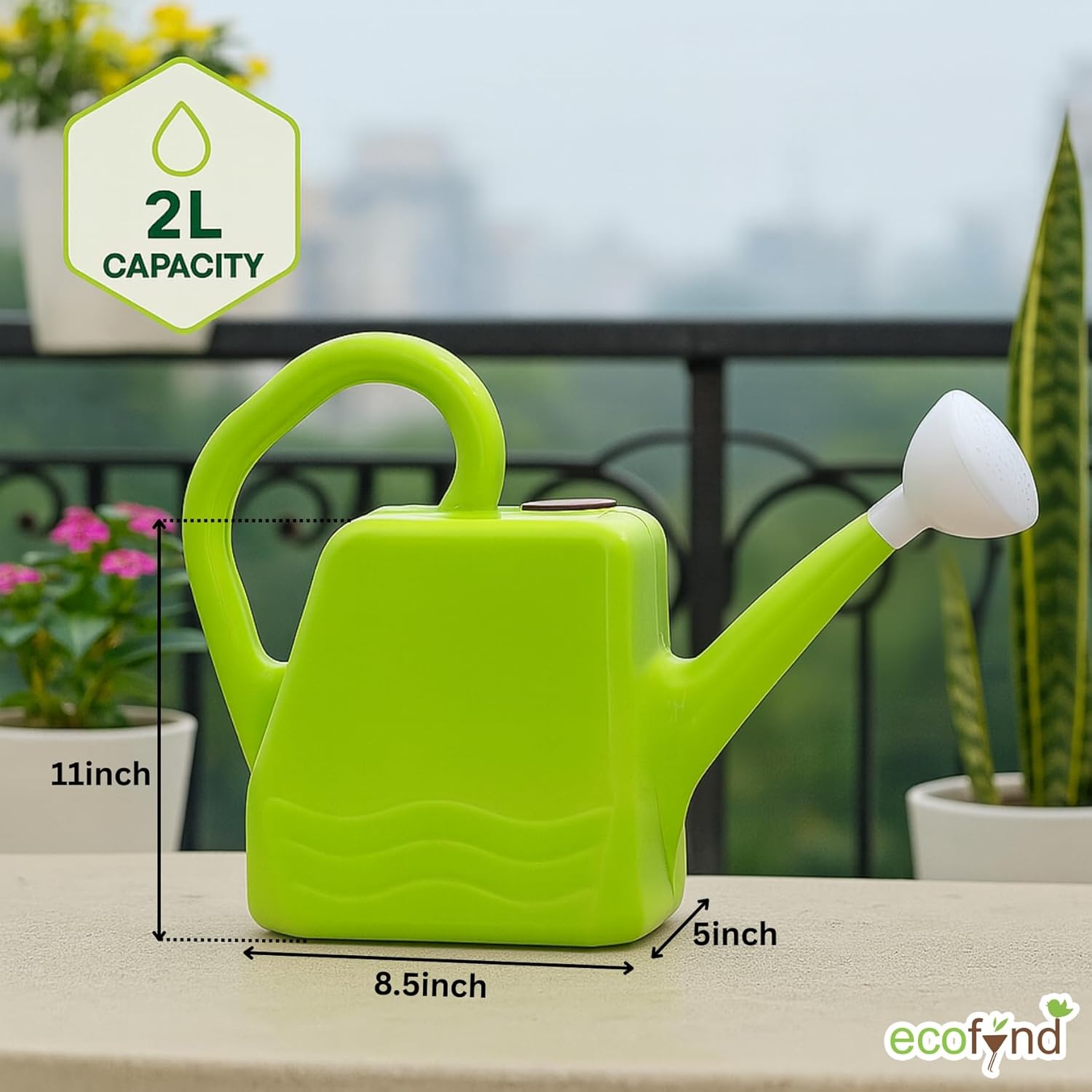 ecofynd 2 Liters Plastic Watering Can with Long Spout for Indoor & Outdoor Gardening, Ideal for Plants & Gardens (Green Color) 24 71fPi1jXTEL. SL1500