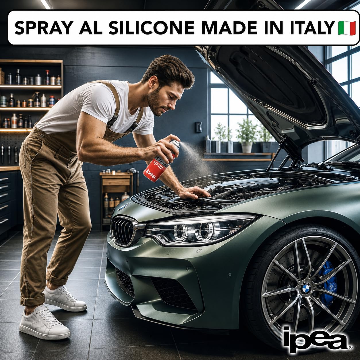 IPEA 2x Spray al Silicone Lubrificante, Protettivo, Antiadesivo 400 ml [800ml totali] - Bomboletta Spray Multiuso Incolore per Metallo, Gomma, Plastica, Legno, Tessuti - Per Elettrodomestici