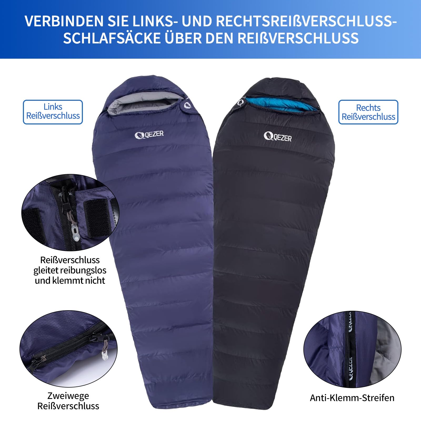 Saco de dormir de plumón para adultos, saco de dormir de 0 grados con relleno de 620 grados, ultraligero, saco de dormir para mochileros | -12.2 °C a -0.0000000001 °C, uso en 4 estaciones, plumón, ligero y compacto, camping, senderismo, mochilero