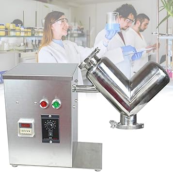 Industrial Mixer for Powder and Granular Materials,Stainless Steel Small V-Type Laboratory Mixing Equipment,Dry Powder Mixing Machine,for Food/Feed/Industry