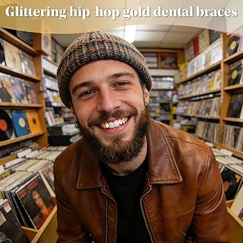 2 Pcs Solid Hip Hop Teeth Plain,Shiny Hip Hop Teeth Grillz Caps,Hip Hop Teeth Grill Bling Slugs Decoration,Temporary Tooth Decoration,Golden Single Tooth Fangs,Gold Teeth Caps for Man,Grills for Teeth