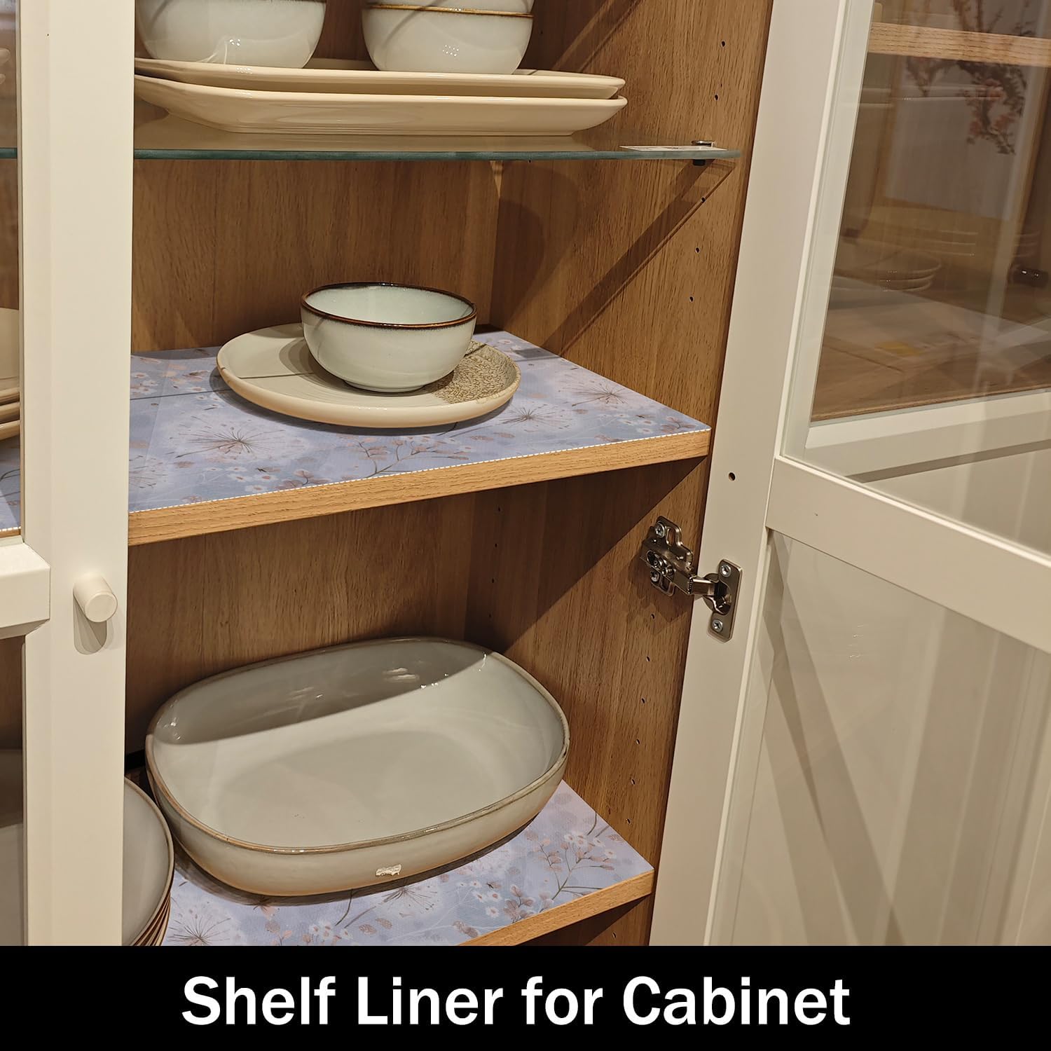 Dandelion Shelf Liners Strong Non-Slip 12IN x 20FT and Non Adhesive Shelf and Drawer Liners for Kitchen Cabinet Wire Fridge, Waterproof Shelf Drawer Liner,Easy to Clean