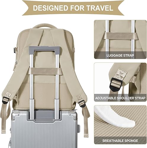 Miniatura 249 de coowoz Mochila de viaje grande para mujeres y hombres,Mochila de transporte,Mochila de senderismo impermeable para deportes al aire libre, Azul, 45