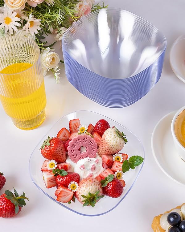 bUCLA 50Pack Clear Plastic Serving Bowls - 16oz Disposable Serving Bowls for Party Dessert/Ice Cream/Salsa/Snack by bUCLA - Image 6
