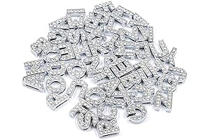 AUEAR: Crystal Rhinestone Letter Charms: Embellish with Letters