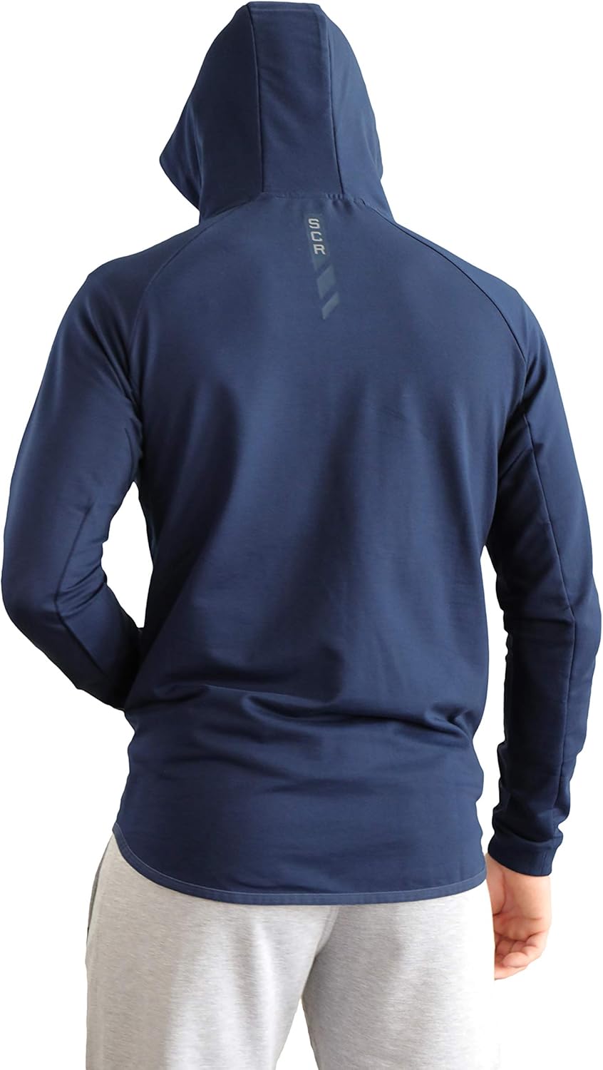 SCR Men's Hoodie for Tall, Average Men - Mens Hoodies with Pockets - Breathable Lightweight Zip Up Hooded Sweatshirt - Image 2