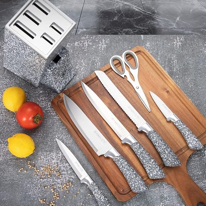 Set Cuchillos Cocina 7 Piezas Acero Inoxidable con Base miniatura 5