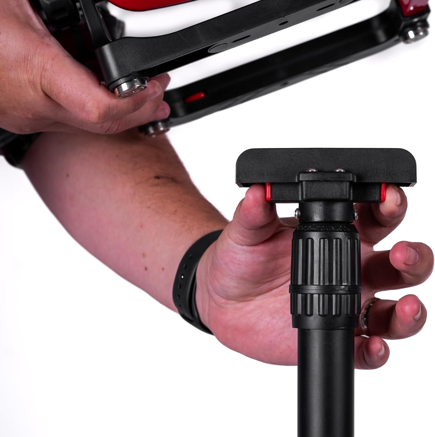 Master Tailgaters Tripod | For use with FLUD 4000 & PULSE Work Flood Lights | 30" - 48" Adjustable Height | Durable Metal & Plastic Construction