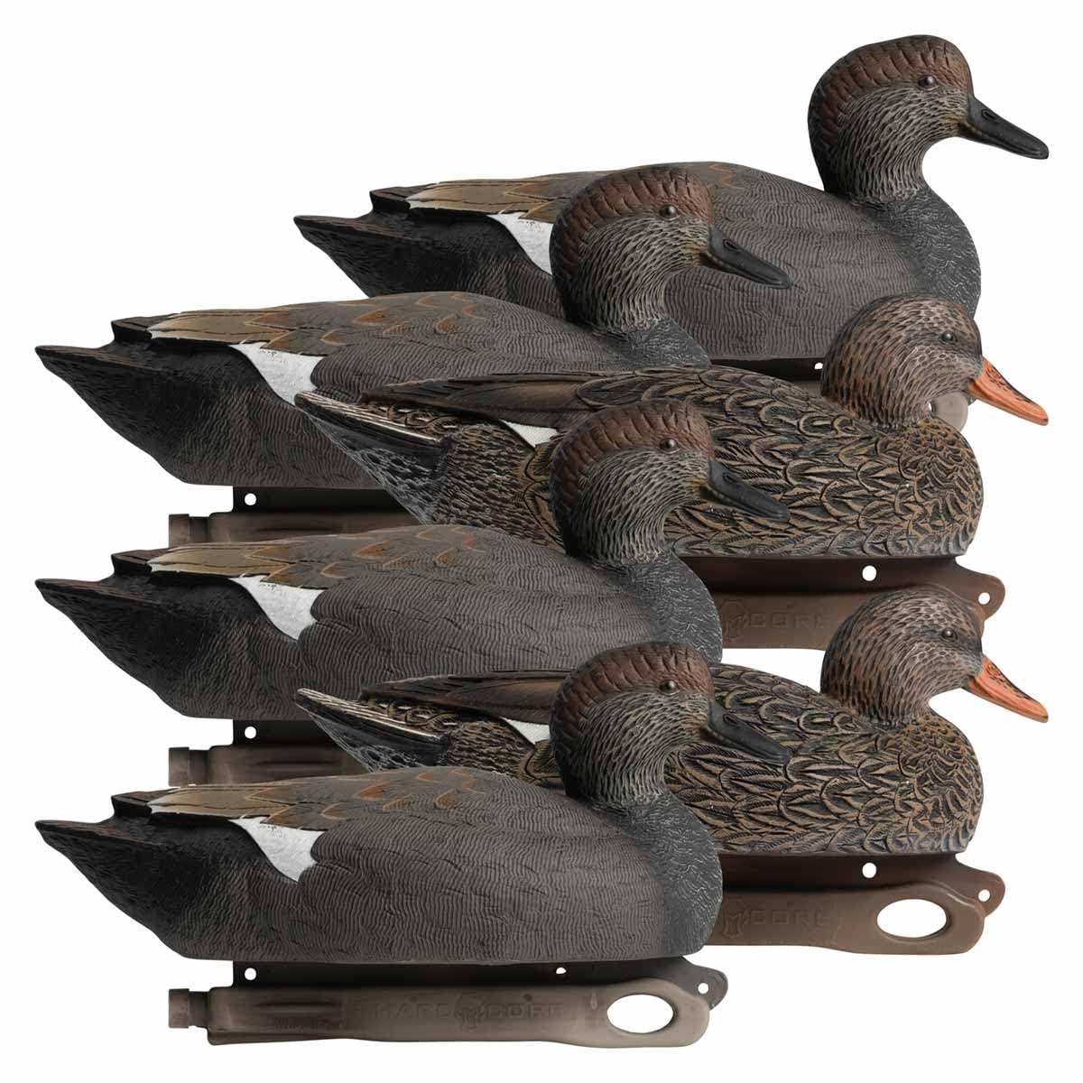 Hardcore Waterfowl Rugged Series Gadwall Decoys - Drakes and Hens 6 Pack