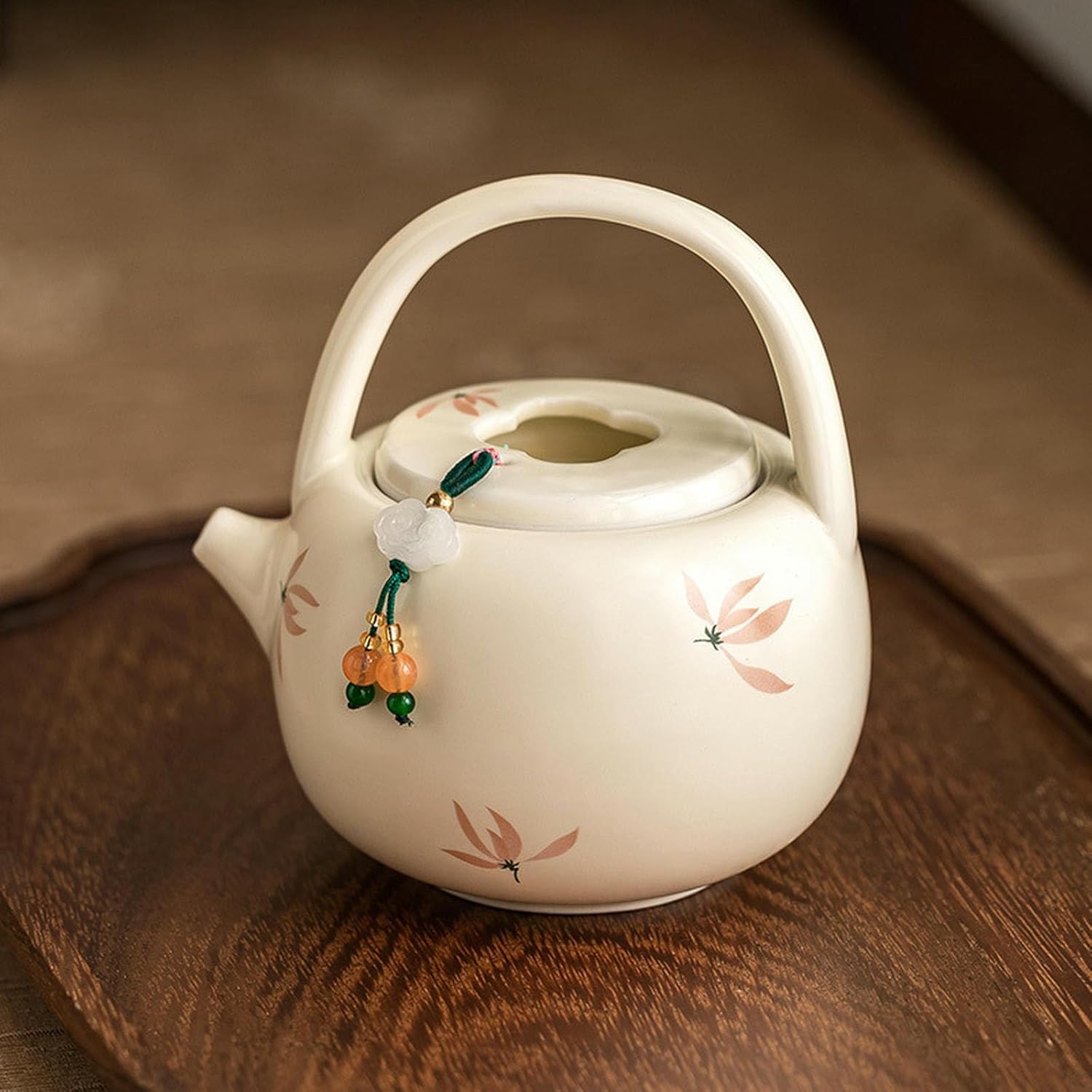 20l/7oz Orchid Beam Tea Pot, Chinese Ceramic Kung Fu Tea Set - Porcelain Beam Pot [ Box]