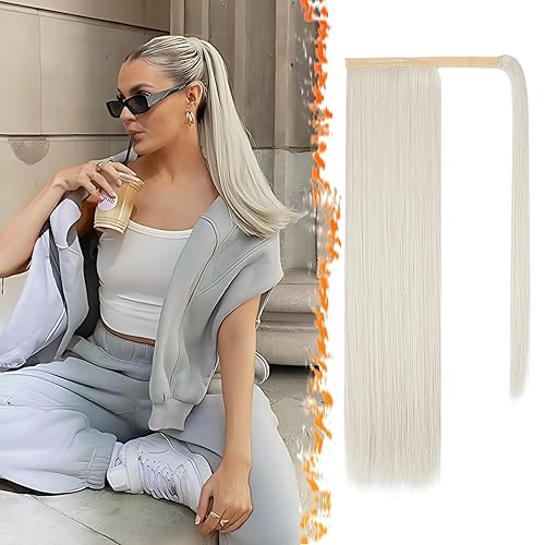 Miniatura 53 de BARSDAR Short Straight Ponytail Extension - 14 Inch Drawstring Black Ponytail Hair Extensions for Women - Synthetic Fake Pony Tails Hairpieces Clip