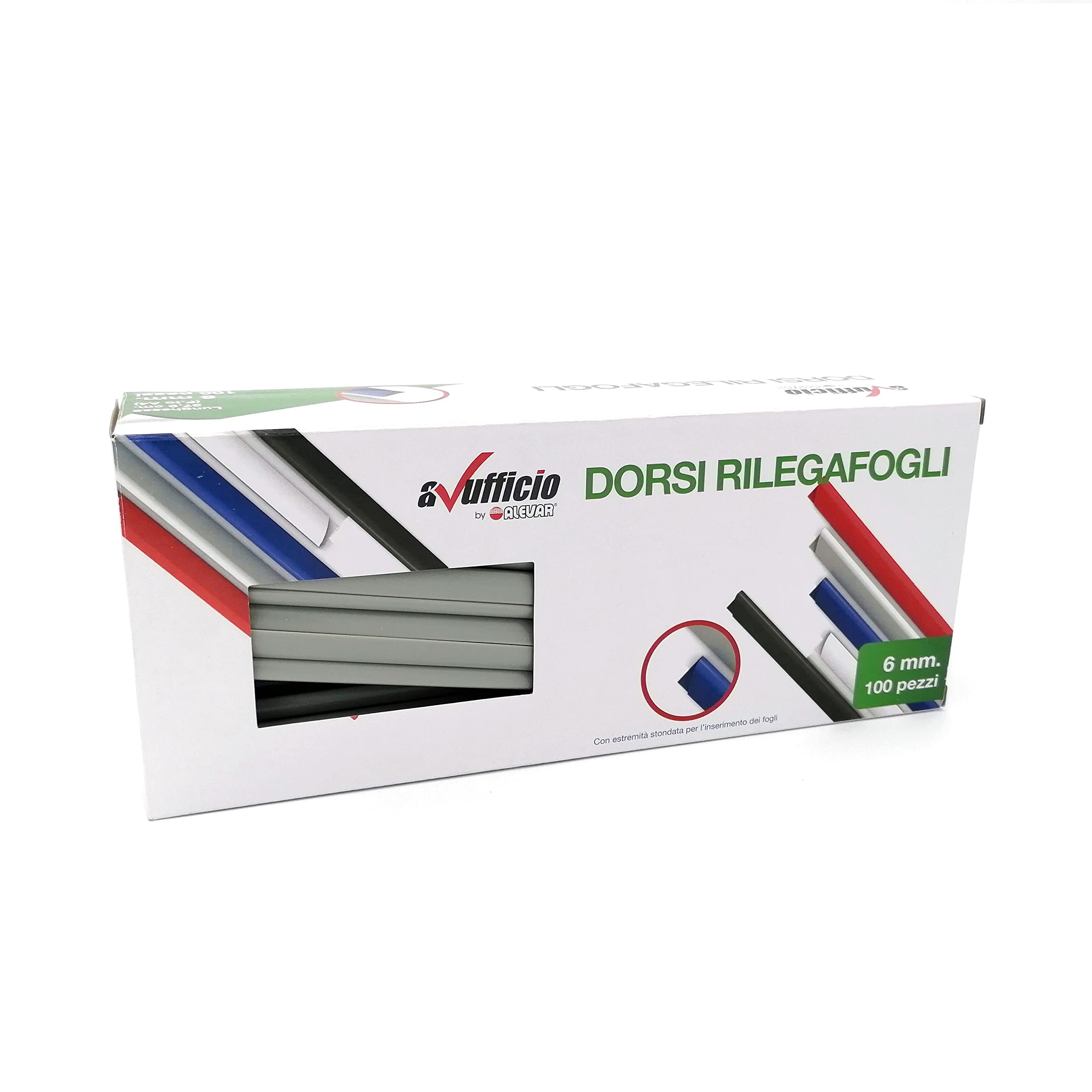 Backpacks Binders, A4 Diameter 6 mm, Capacity 35 Sheets, Pack of 100, Grey - Image 3