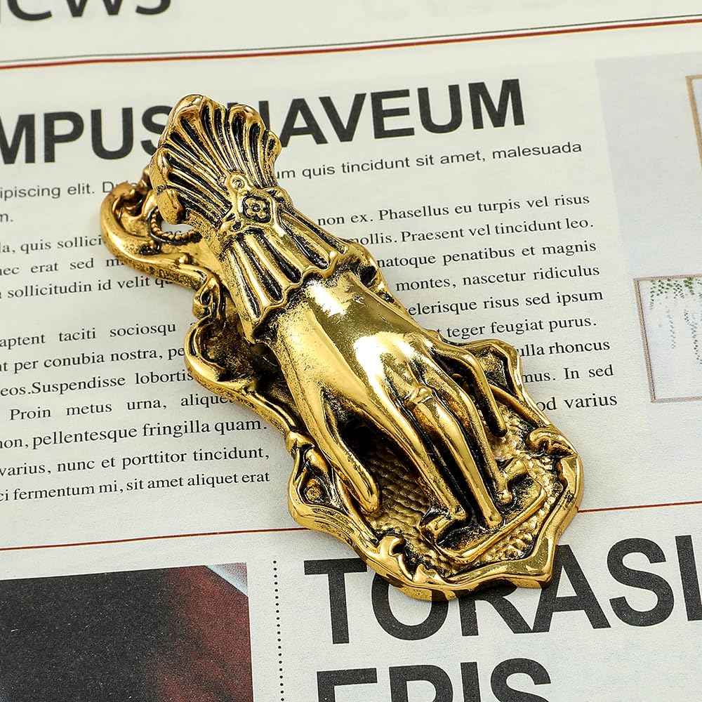 Vintage Lady’s Hand Shaped Book Clip Paper File Holder Metal Clips Office Appliance Stationery Creativity Office Supplies for Worker or Student (Style-1)