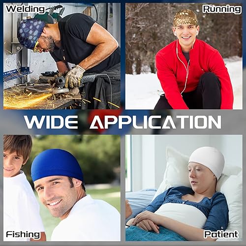 Miniatura 6 de 10 gorras de calavera refrescantes para hombre, forro de casco, gorro de sudor, gorro de soldadura para mujeres y adolescentes