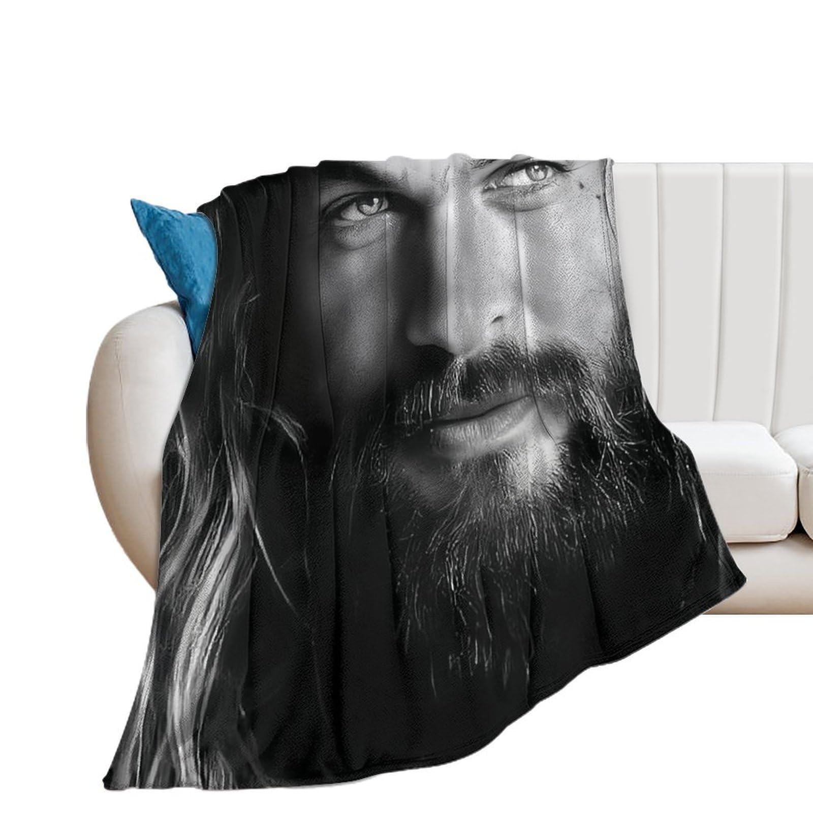 Jason Momoa Decke – Weiche Fleece-Decke, 3 Größen, Einseitig Bedruckt, Für Sofa, Camping & Reisen