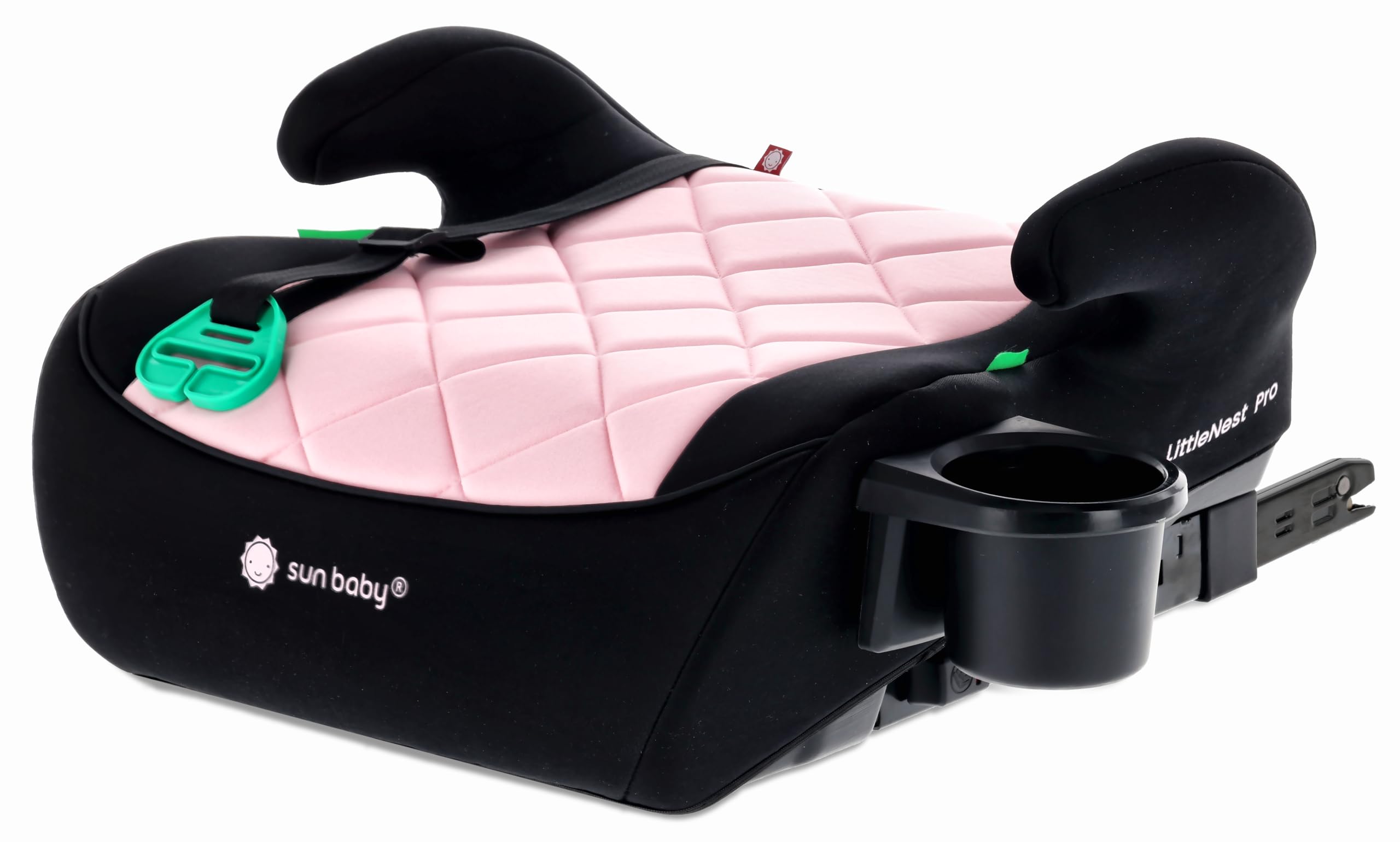 SUN BABY LITTLENEST PRO Rehausseur Auto ISOFIX i-Size R129 125-150 cm - Noir-Rose
