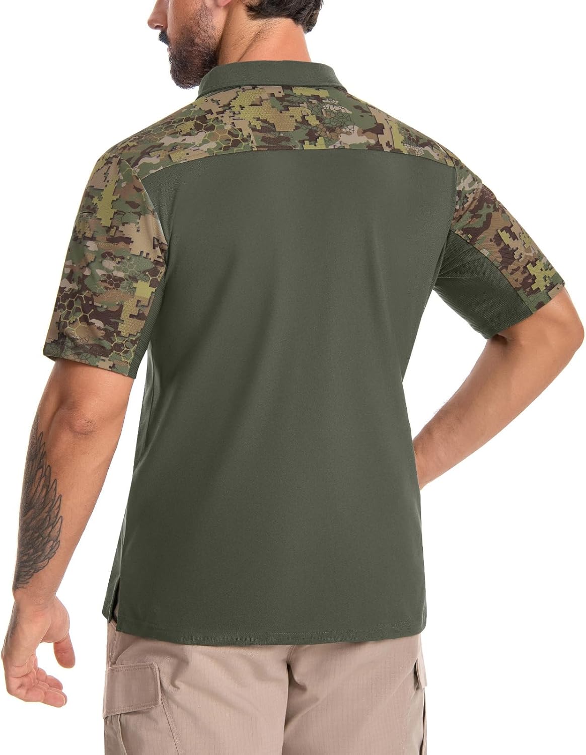 Men's Tactical Polo Shirts Short Sleeve Athletic Golf Outdoor Lightweight Performance Sports Shirt - Image 2