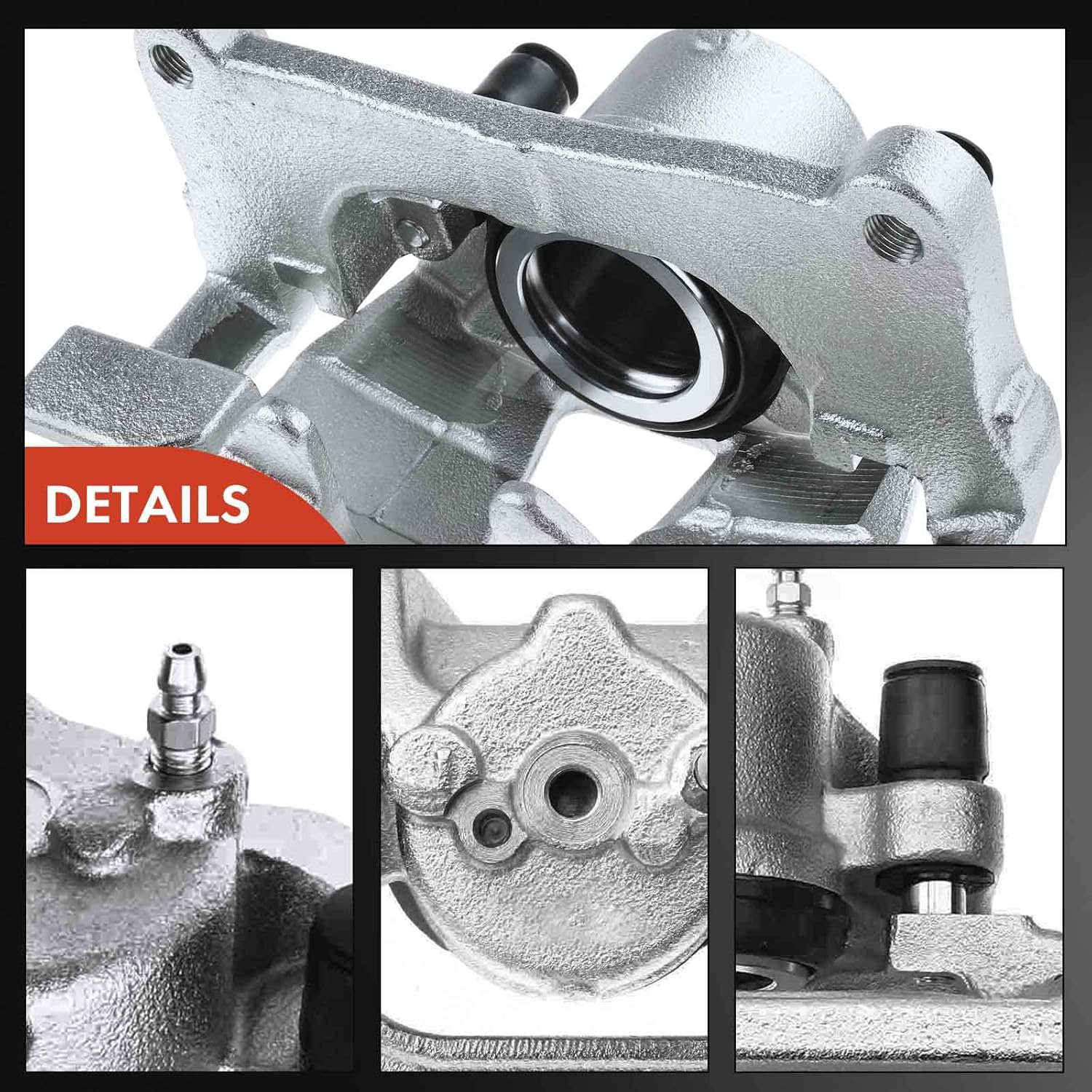 A-Premium Disc Brake Caliper Assembly with Bracket Compatible with Select Mazda Models - 6 2006-2007, L4 2.3L - Front Right Passenger Side