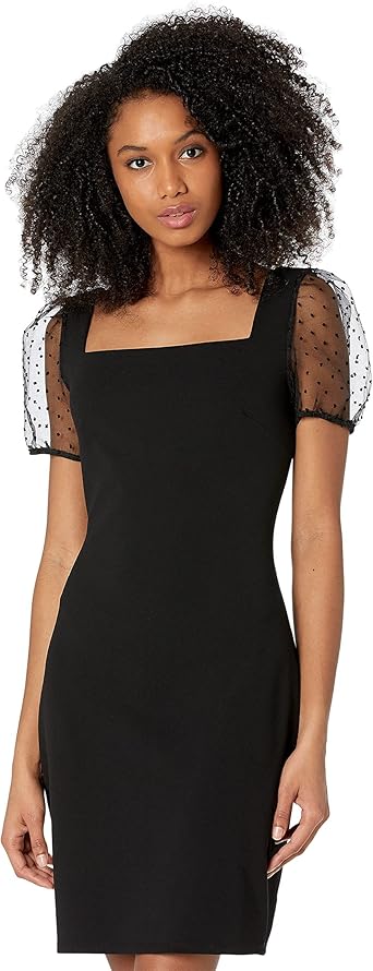 Cocktail dress with sheer sleeves Clearance