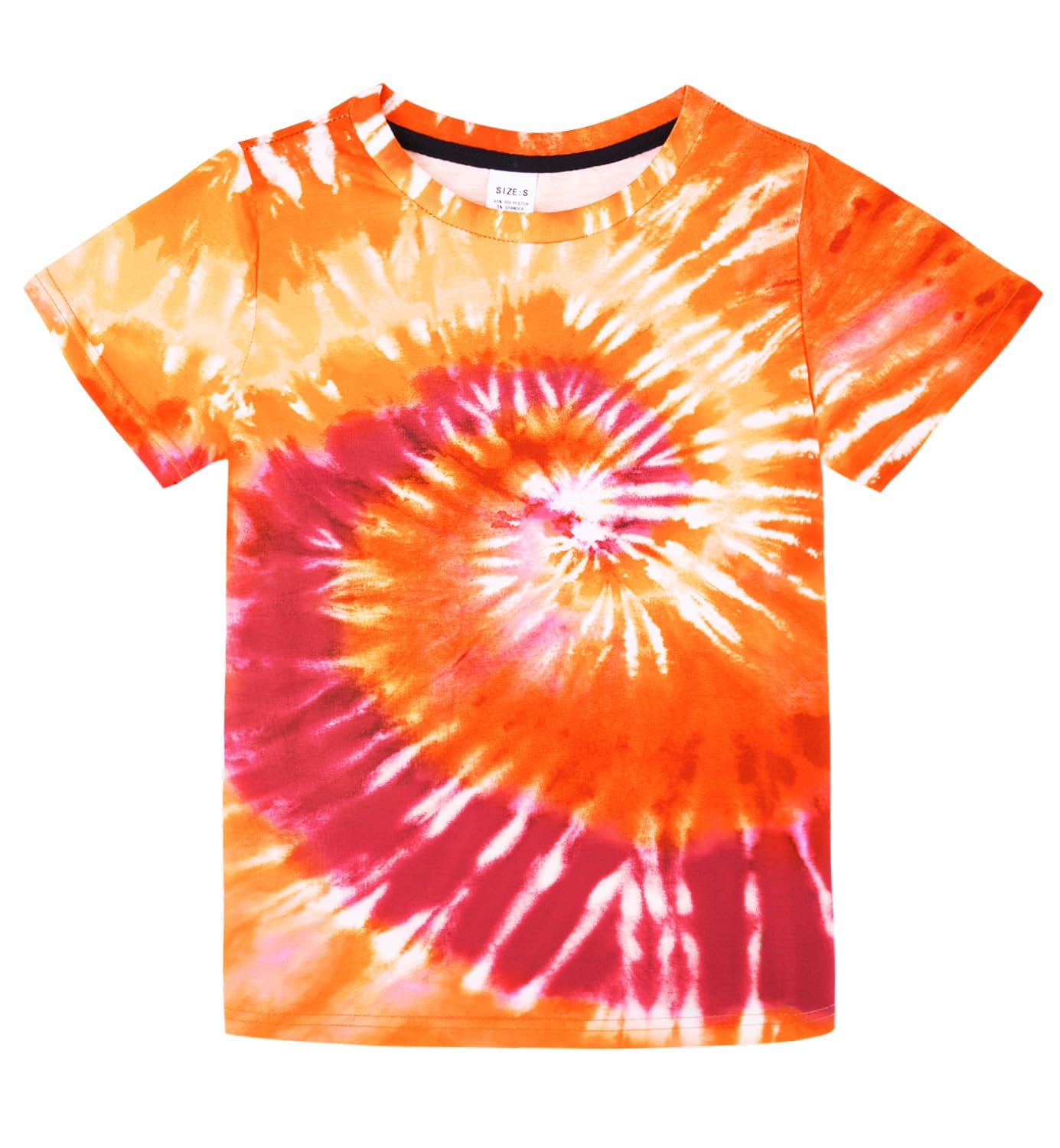 Boys Tie Dye Shirt Size 4-14 Hippies Senior Rainbow Tees T Shirts for Kids | Tees T shirts for Kids