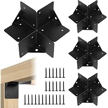 Pergola Bracket Kit 4" x 4" 6" 3-Way Pergola Corner Bracket Metal DIY Bracket with Screws for Gazebo, Patio, Pergola, Wood Residential