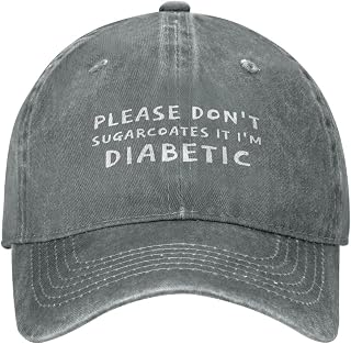 Please Don't Sugarcoates It I'm Diabetic Hat Trucker Hat for Men Baseball Hats Funny Birthday Gifts