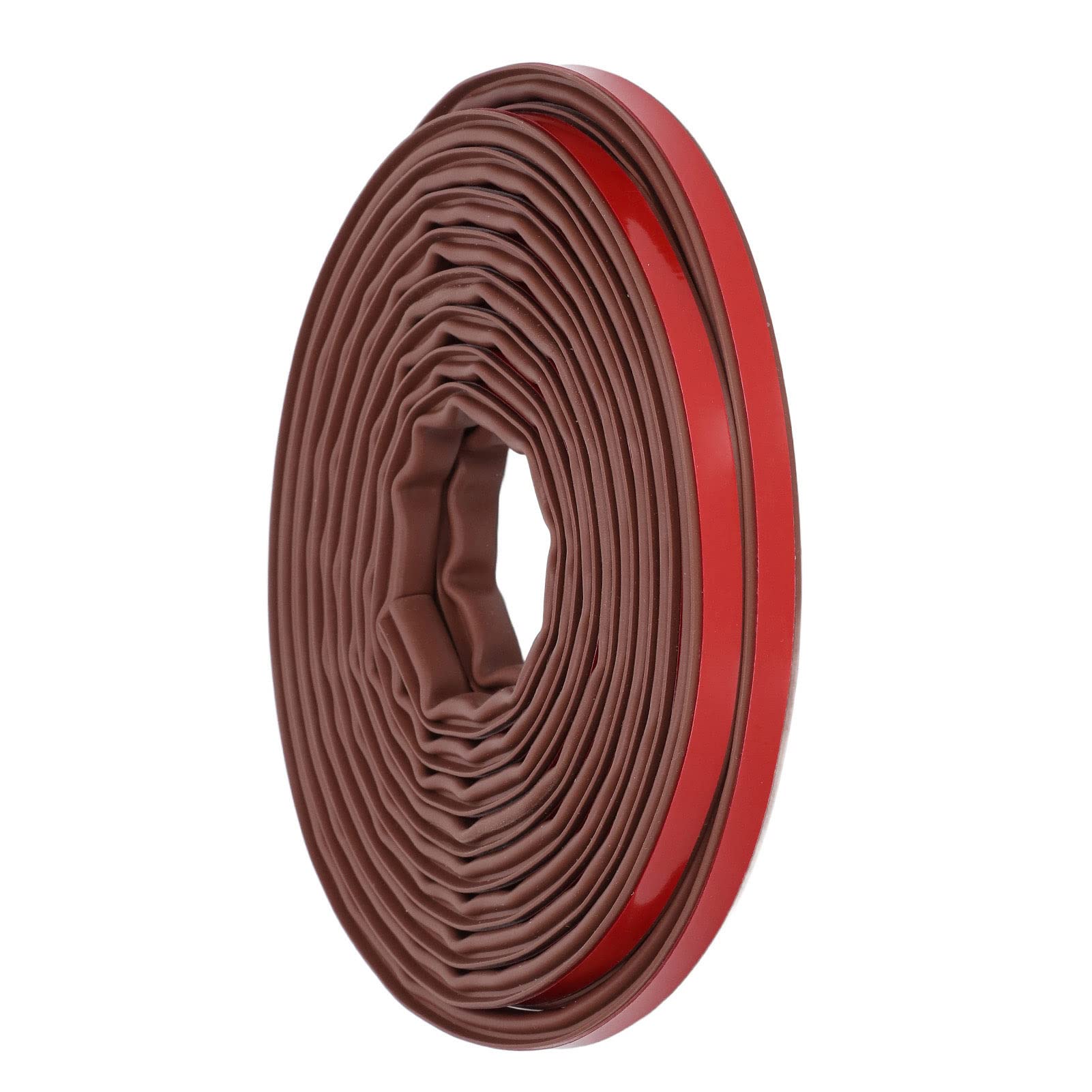 Ejoyous Striscia di Tenuta per Porta da 6 M Striscia di Tenuta in Gomma Siliconica di Autoadesiva da 10 Mm per Finestra per Ufficio Domestico Marrone Blocca il Rumore del e la Polvere per Porte