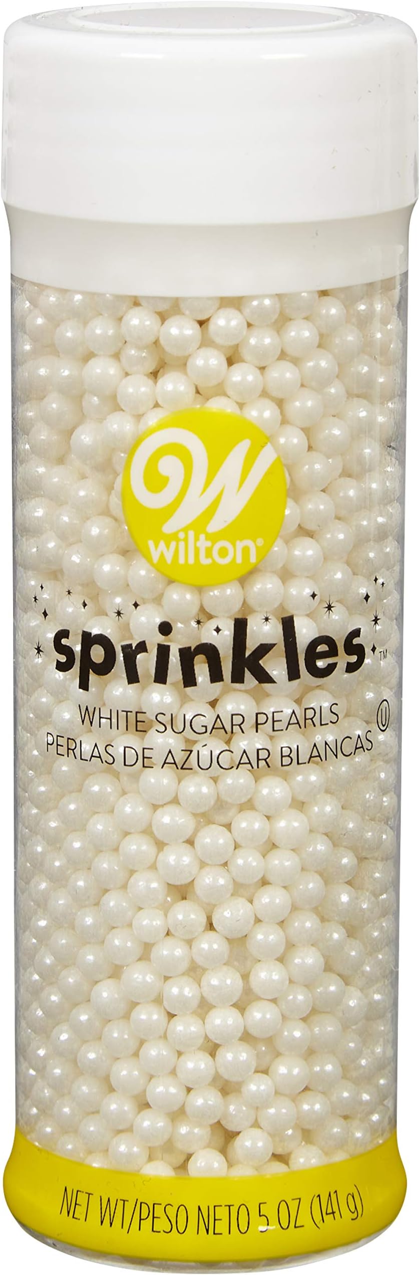 Wilton Sugar Pearls, White, 5 Oz, Non Toxic