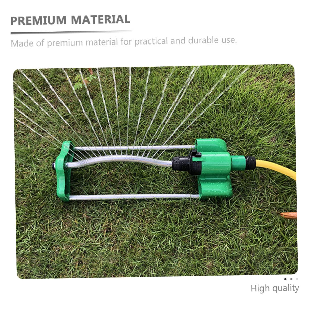 Irrigatore Oscillante da Giardino a 17 Fori, Testina in Lega di Alluminio e Plastica, Spruzzo Fine e Uniforme per Prato e Orto