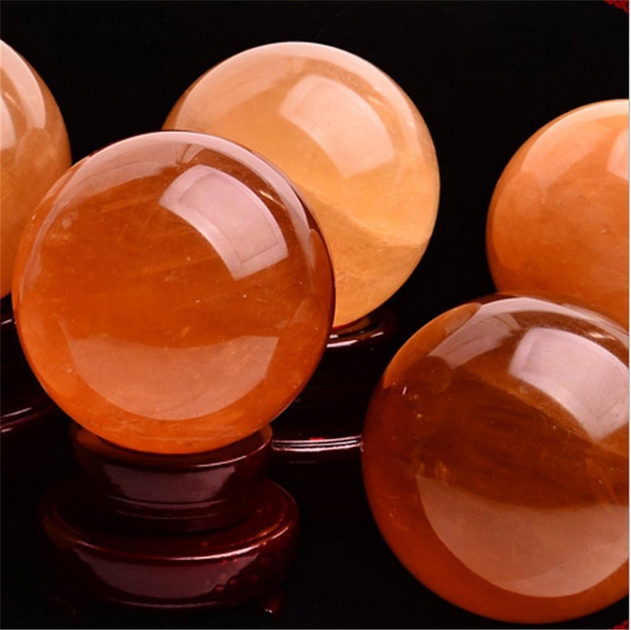 のシトリン シトリン(天然)黄色水晶 丸玉 100mm 台座付き 天然石