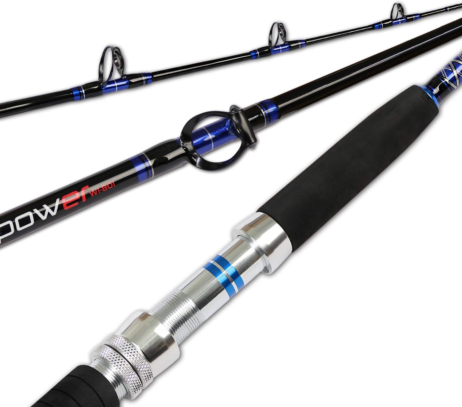 Fiblink 1-Piece/ 2-Piece Saltwater Offshore Trolling Rod Big Game Rod Conventional Boat Fishing Pole